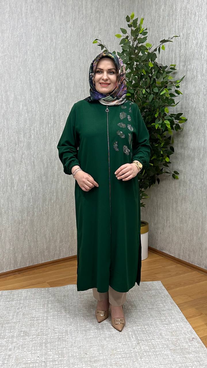 TAŞLI KREP KAP ZÜMRÜT TAŞLI KREP KAP ZÜMRÜT
