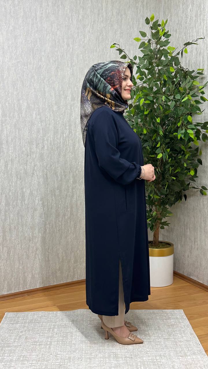 TAŞLI KREP KAP LACİVERT