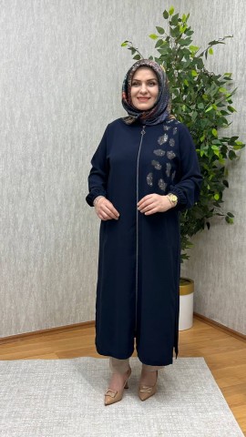 TAŞLI KREP KAP LACİVERT