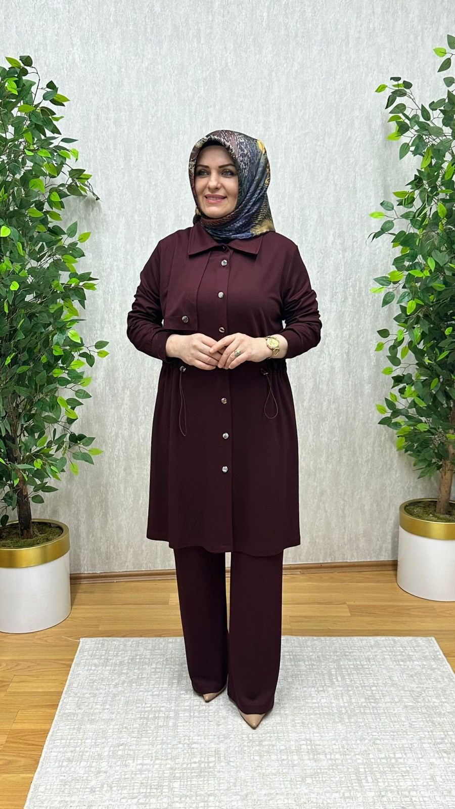 DÜNYA İPEK OYSHO TAKIM BORDO