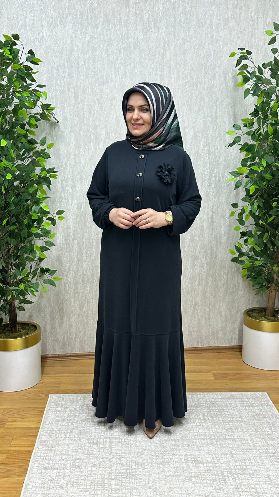TOPRAK MODAL KUPRA ELBİSE SİYAH