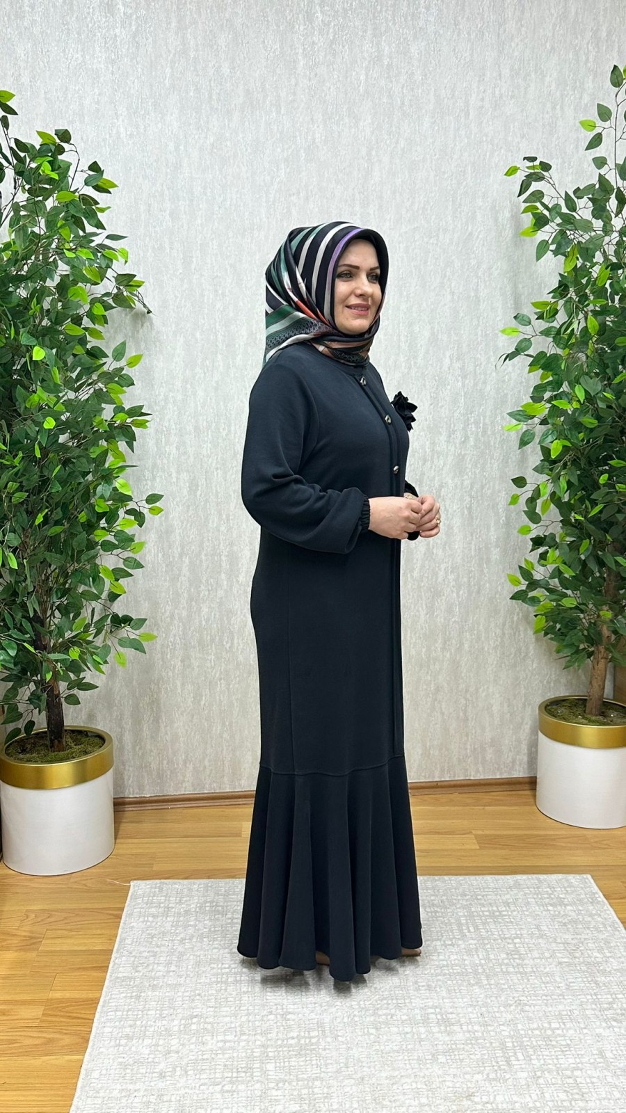 TOPRAK MODAL KUPRA ELBİSE SİYAH
