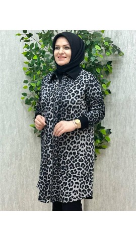 HÜLYA LEOPAR KAP SİYAH-GRİ HÜLYA LEOPAR KAP SİYAH-GRİ