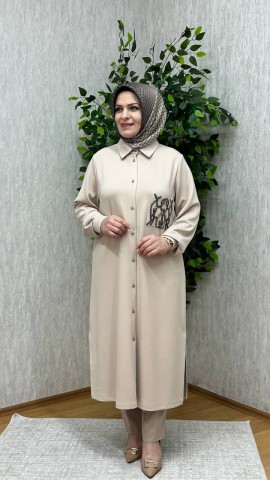 YAREN CEBİ TAŞLI BEJ TUNİK YAREN CEBİ TAŞLI BEJ TUNİK