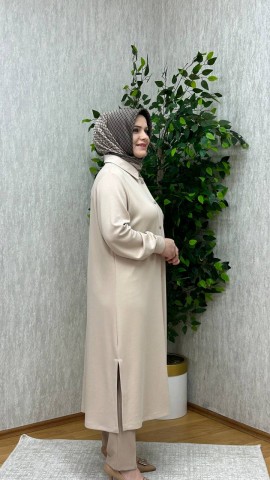 YAREN CEBİ TAŞLI BEJ TUNİK YAREN CEBİ TAŞLI BEJ TUNİK