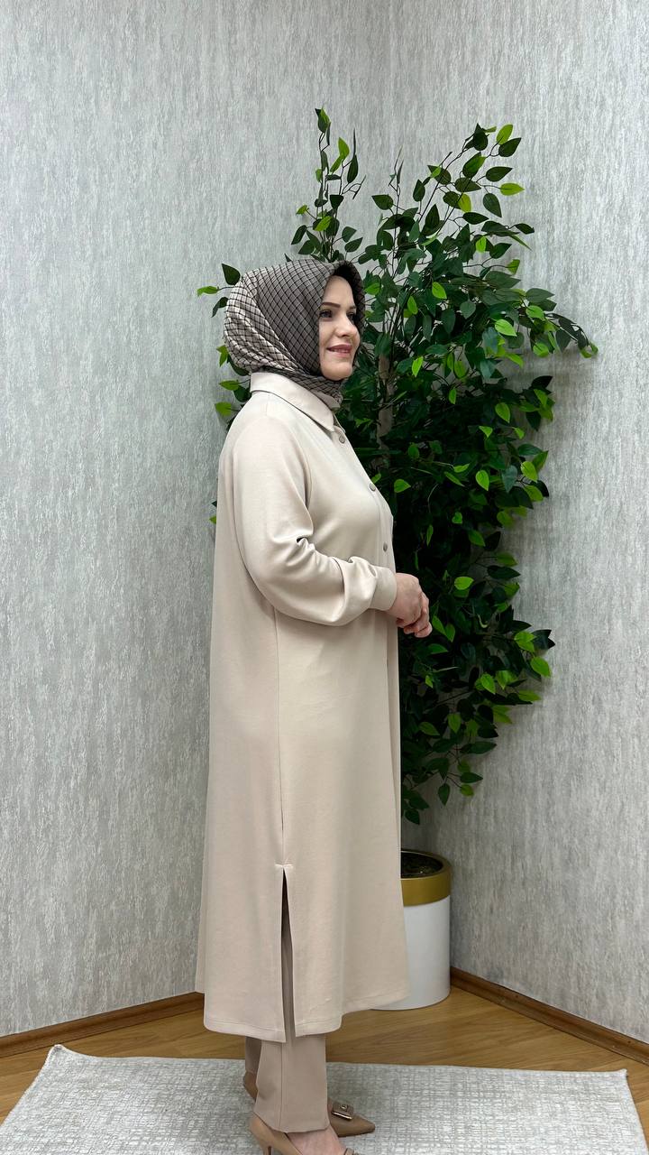 YAREN CEBİ TAŞLI BEJ TUNİK