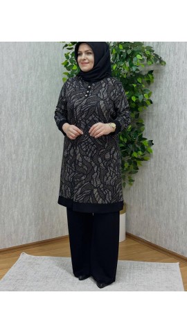 AYÇA ÖRME KREP İNCE DESENLİ TAKIM AYÇA ÖRME KREP İNCE DESENLİ TAKIM