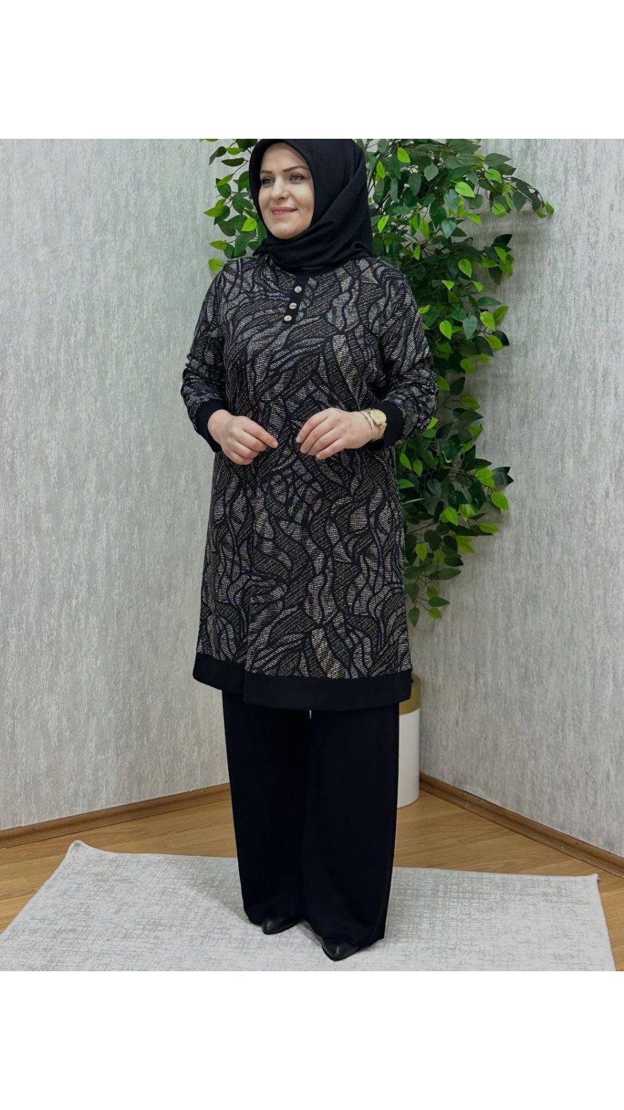 AYÇA ÖRME KREP İNCE DESENLİ TAKIM AYÇA ÖRME KREP İNCE DESENLİ TAKIM