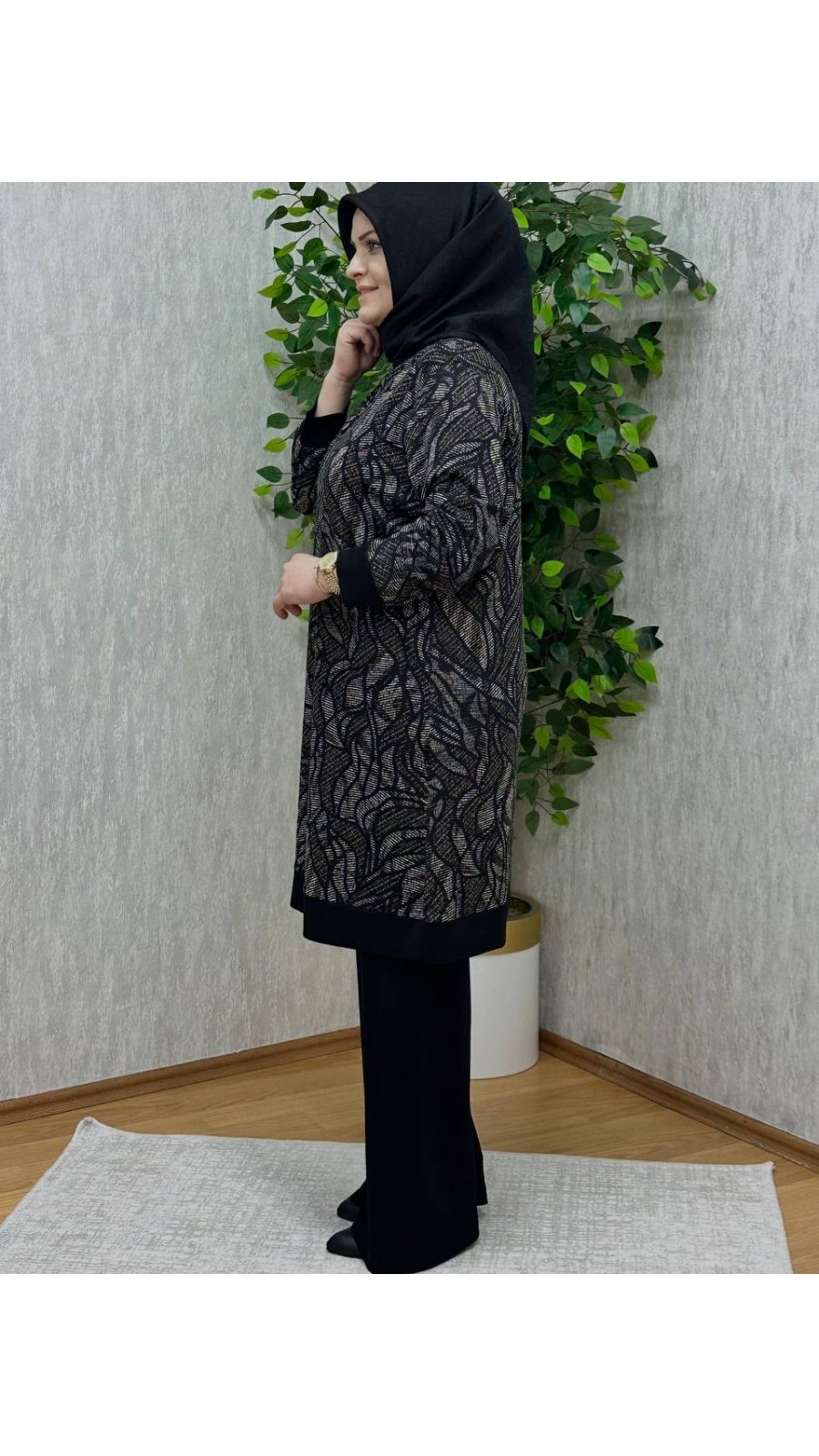 AYÇA ÖRME KREP İNCE DESENLİ TAKIM AYÇA ÖRME KREP İNCE DESENLİ TAKIM