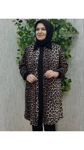 HÜLYA LEOPAR KAP SİYAH-KAHVE