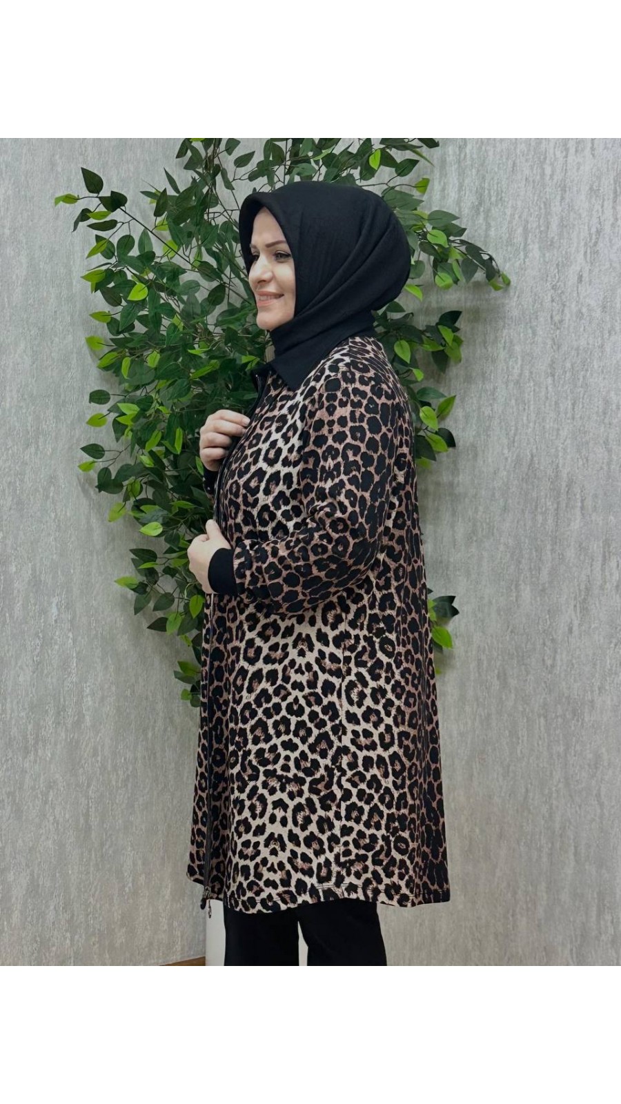 HÜLYA LEOPAR KAP SİYAH-KAHVE