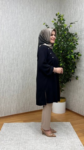 GÖZDE KREP TUNİK SİYAH GÖZDE KREP TUNİK SİYAH
