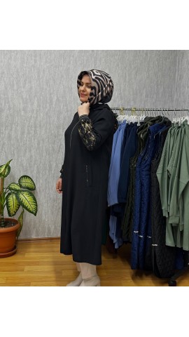 YALDILZI KREP KAP SİYAH