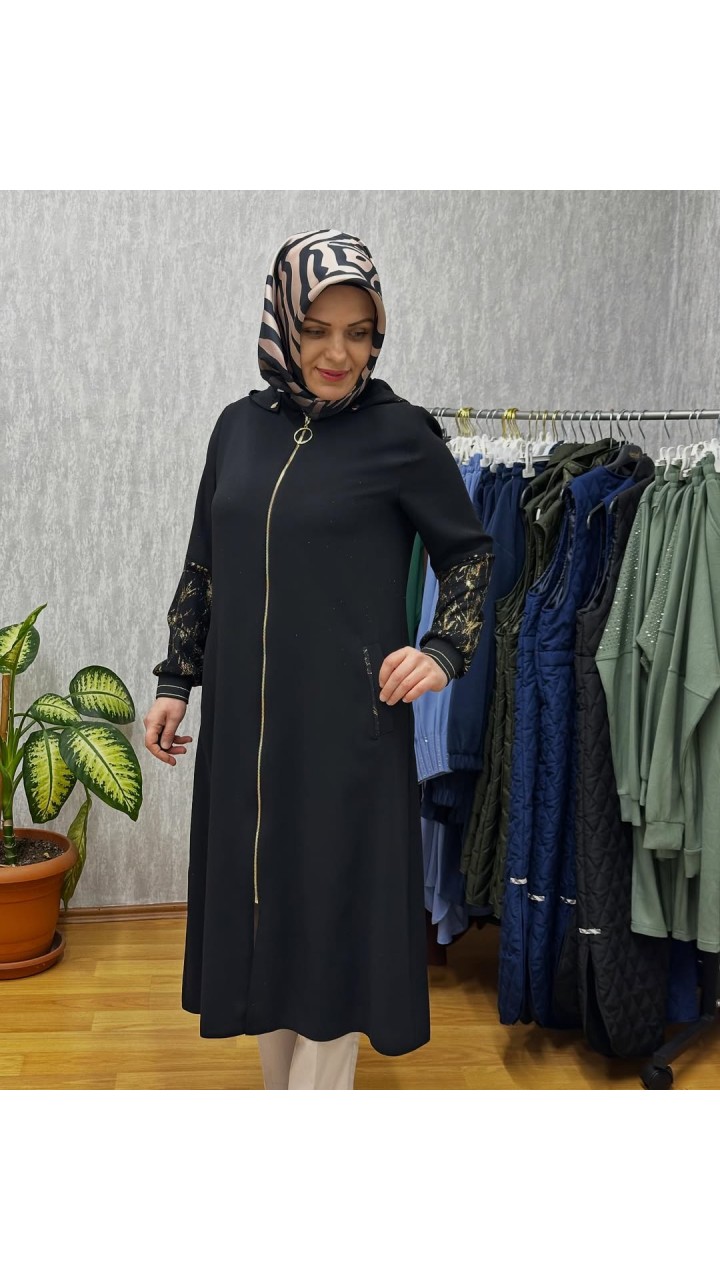YALDILZI KREP KAP SİYAH