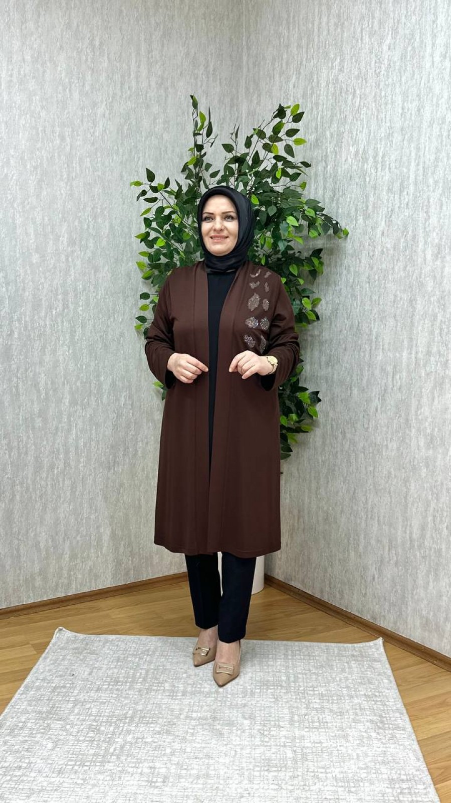 FUNDA TAŞLI HIRKA KAHVE FUNDA TAŞLI HIRKA KAHVE