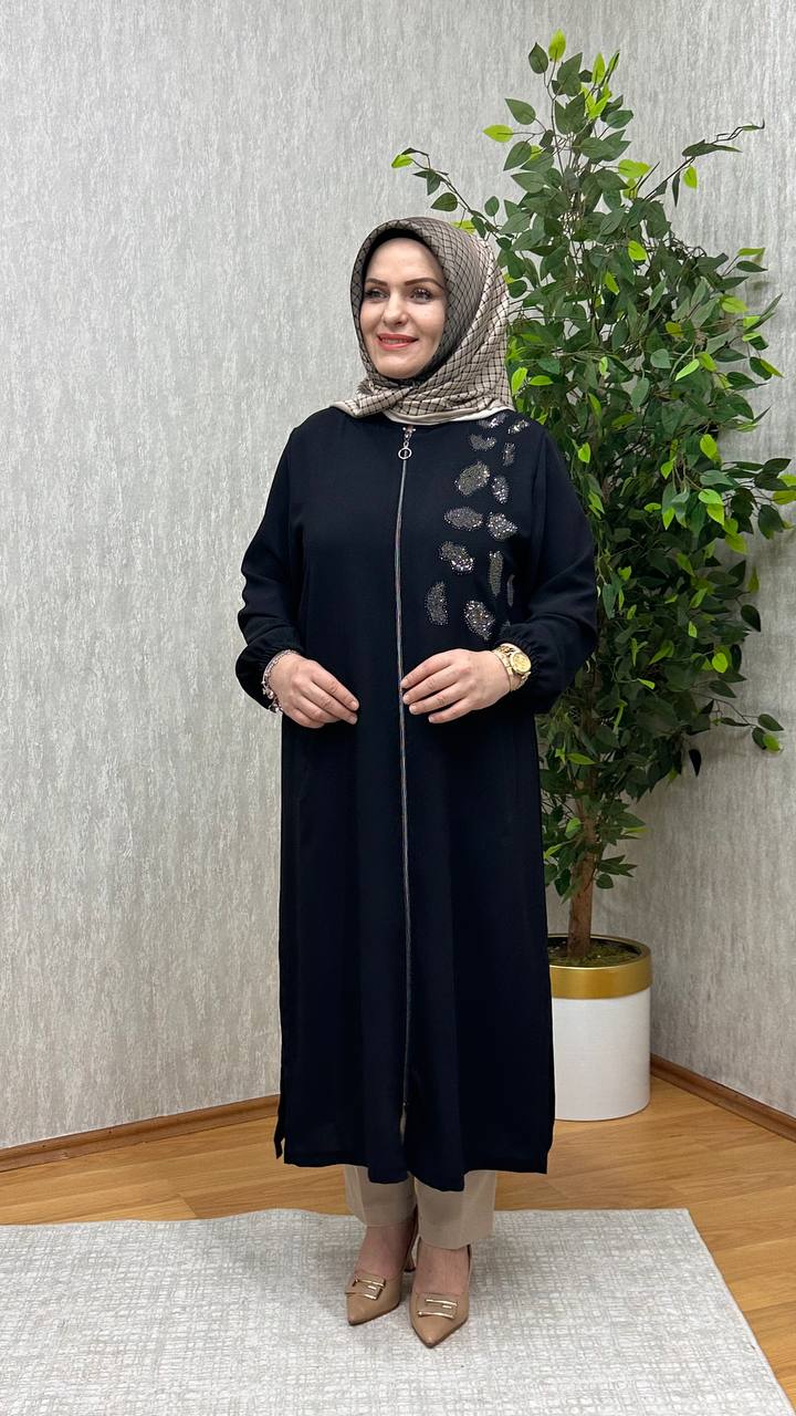 TAŞLI KREP KAP SİYAH TAŞLI KREP KAP SİYAH