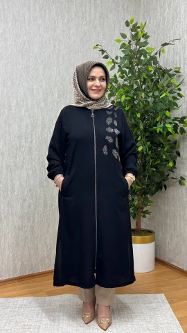 TAŞLI KREP KAP SİYAH TAŞLI KREP KAP SİYAH