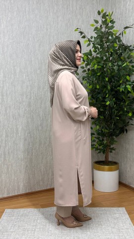 TAŞLI KREP KAP BEJ TAŞLI KREP KAP BEJ