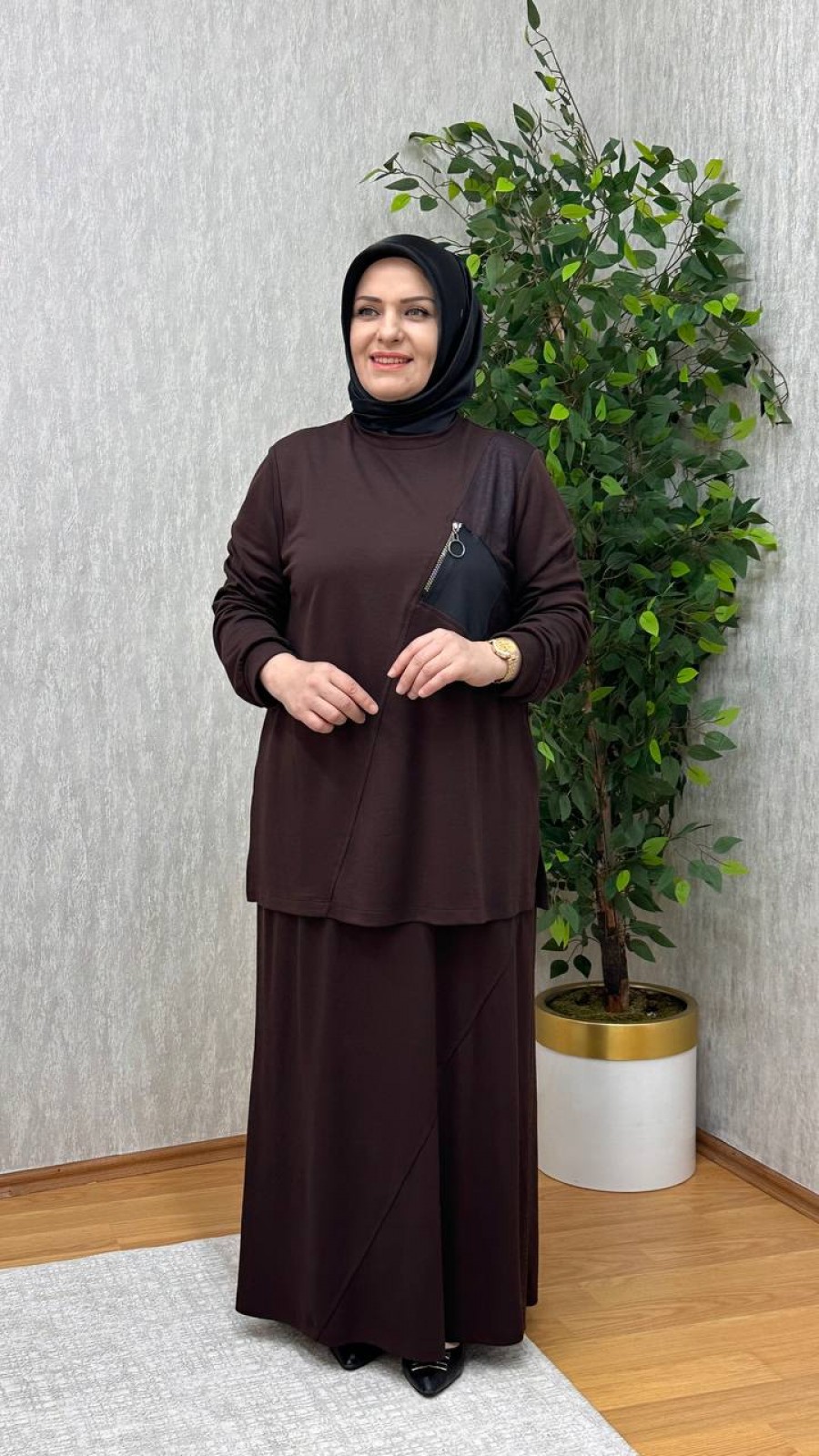 GÜNEŞ ETEKLİ BELİZ TAKIM KAHVE