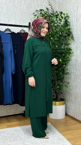 MERVE PANTOLONLU KREP TAKIM ZÜMRÜT