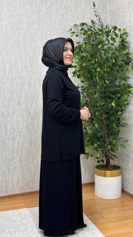 GÜNEŞ ETEKLİ BELİZ TAKIM SİYAH