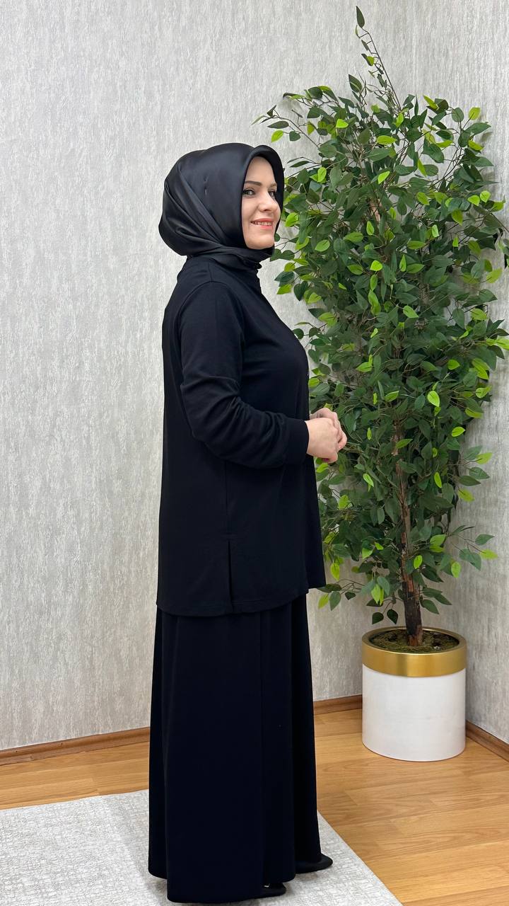 GÜNEŞ ETEKLİ BELİZ TAKIM SİYAH